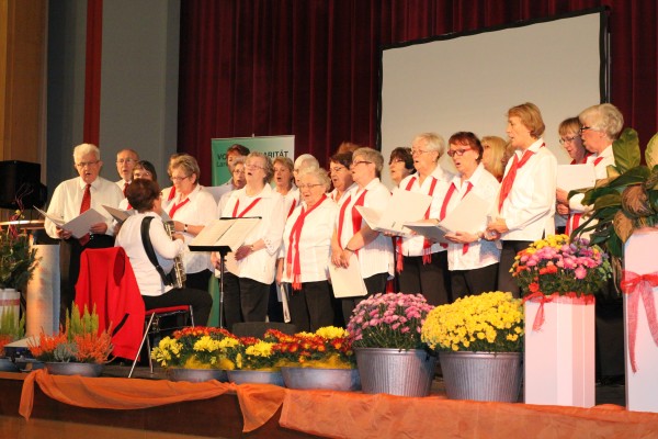 Der Chor der Volkssolidarität aus Werdau gratulierte musikalisch zum Jubiläum. Foto: Volkssolidarität