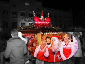 Wrobel-Wurst auf dem Hauptmarkt. Foto: Alice Jagals
