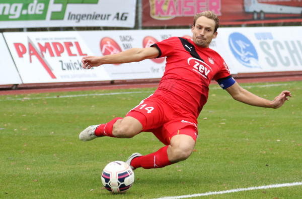 FSV Zwickau-Kapitän Toni Wachsmuth verlängerte seinen Vertrag vorzeitig um drei Jahre. Foto: FSV Zwickau