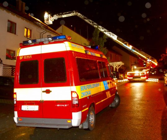 Feuerwehreinsatz in Zwickau nach einer Windhose in Oberplanitz. Fotos: Daniel Unger